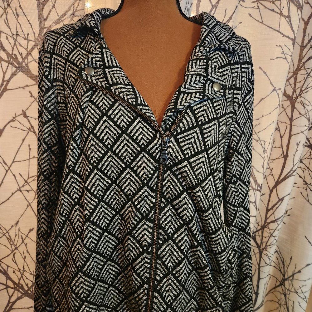 Nic+Zoe Women's Intersect notched lapel collar blazer cardigan jacket